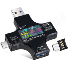 USB-6A5 / USB áram, feszültség, fogyasztás és teljesítménymérő, USB A, micro USB, USB C, 3.8....20V