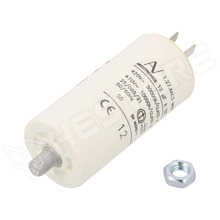 C274AC35120AA0J / Motor kondenzátor, motorokhoz, üzemi, 12µF, 470V AC, Ø35x73,5mm, csatlakozók 6,35x0,8mm (C274AC35120AA0J / KEMET)