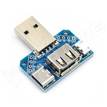 XY-USB4 / USB adapter, USB A apa, USB A anya, micro USB anya, USB-C anya