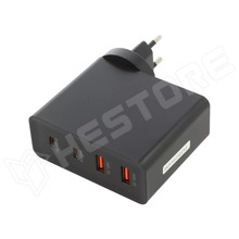 52383 / Tápegység, impulzusos, 5V DC, 9V DC, 12V DC, 15V DC, 20V DC, 5A, 130W, USB A aljzat x2 (52383 / QOLTEC)