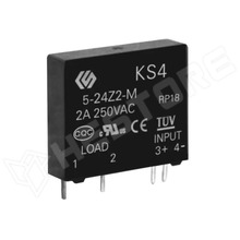 KS4-5-24Z2-M / SSR, 5VDC, 240V 2A, triac kimenet, nullátmenetnél kapcsol (Keysolu)