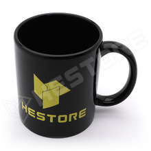 HESTORE-MUG-BK / HESTORE bögre, fekete, egyenes falú